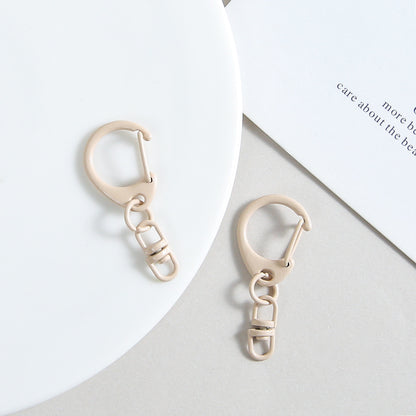 Zinc Alloy D Shaped Colorful Buckle Keychain Clasps 20pcs 38mm 20
