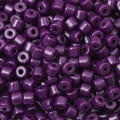 Cream Colored Pony Beads Acrylic 6mm Matte Wide Hole 50pcs 10