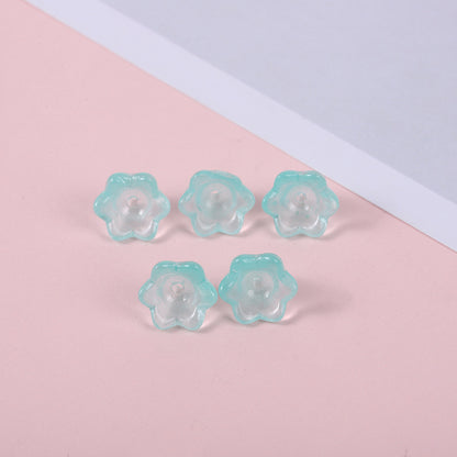 Czech Glass Beads Lily Orchid 10mm Transparent Mixed Colors 100pcs 9
