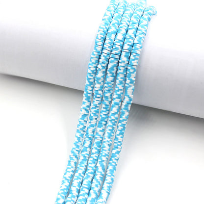 Flat Clay Beads 6mm Colorful Matte Polymer Spacer 10 Strands 19