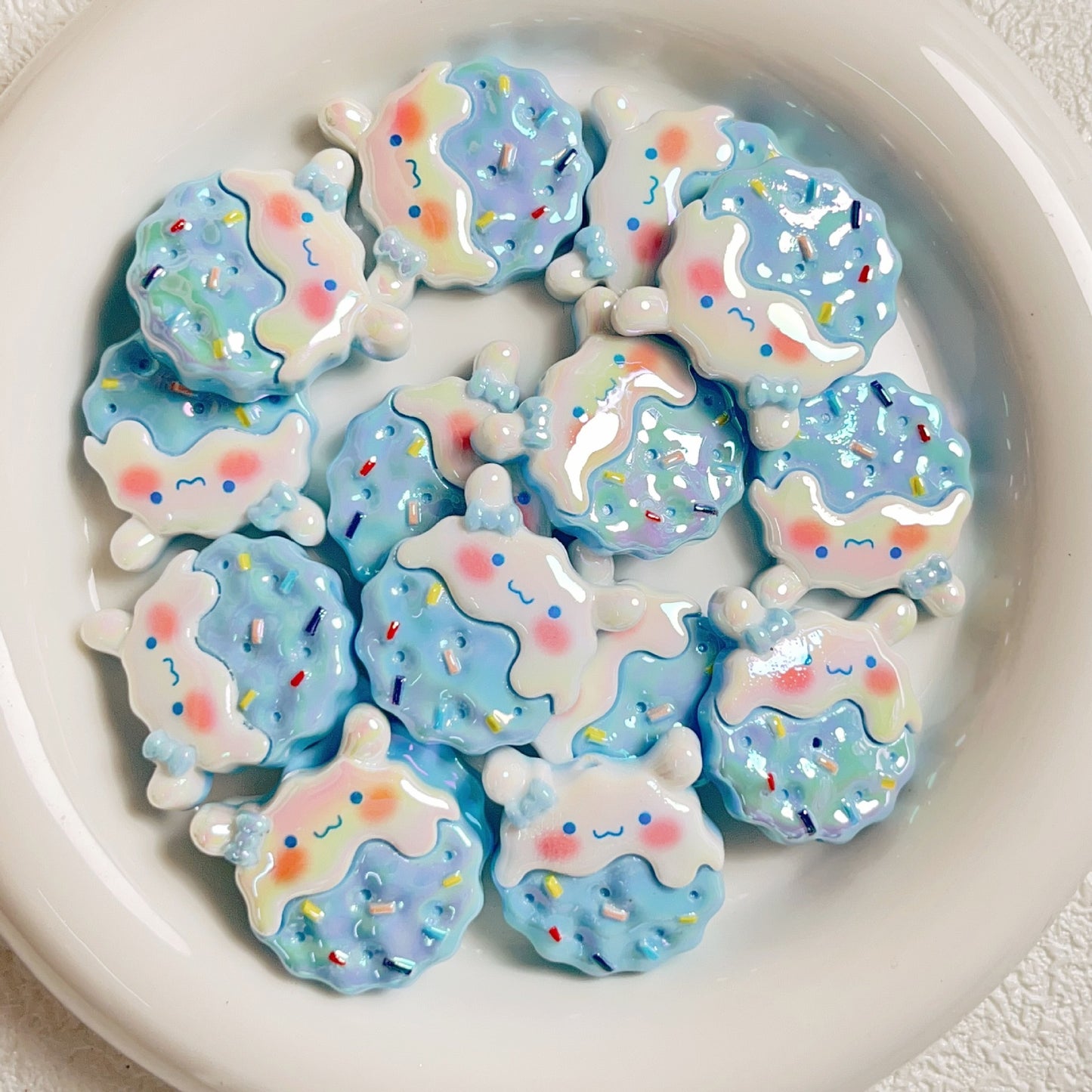 Sanri Cookies Series Resin Beads 26mm Pastel Glossy 5pcs 5