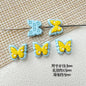 Butterfly Painted Metal Beads Decorative Alloy 10pcs 11