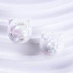 UV Plating Cute Little Cat Acrylic Beads 18mm Pastel Colors 50pcs 6