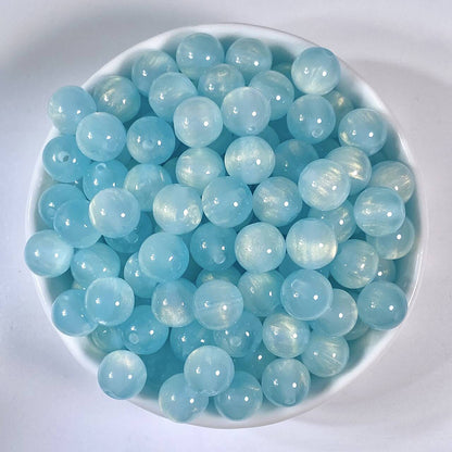 Gilding Gradient Resin Beads 8mm Round Shimmer 100pcs 10