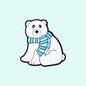 Silicone Focal Beads Snow Polar Bear Penguin Winter Snowman Scarf 20pcs 6