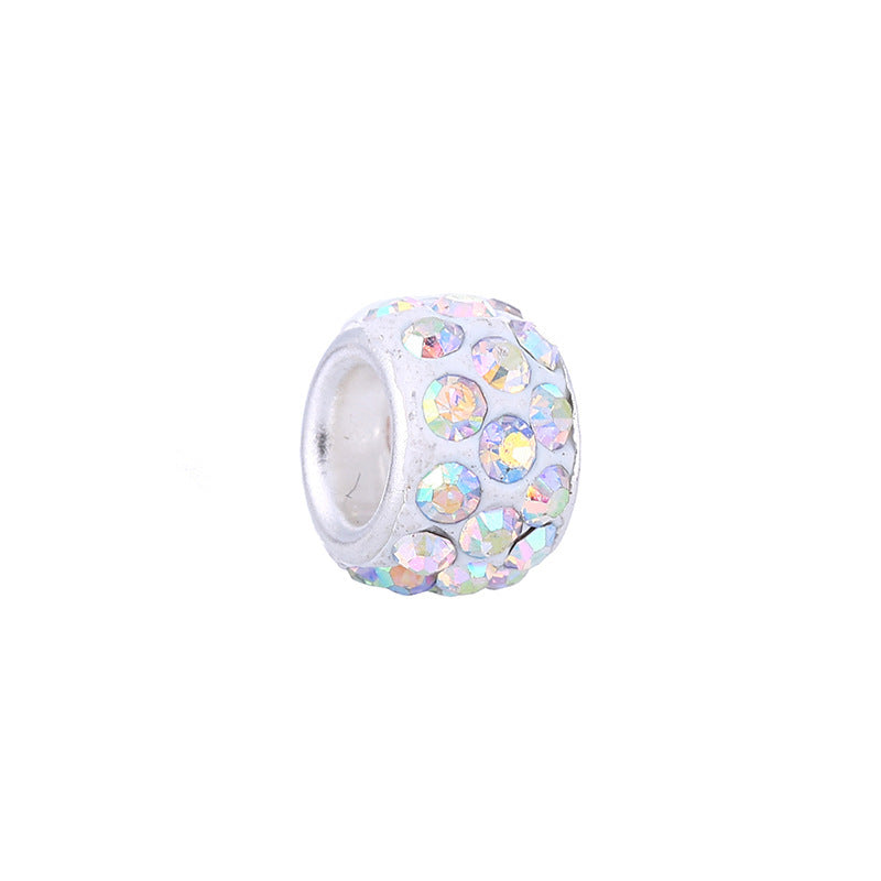 Rhinestone Spacer Clay Beads 7x11mm Chunky Large Hole 100pcs 13