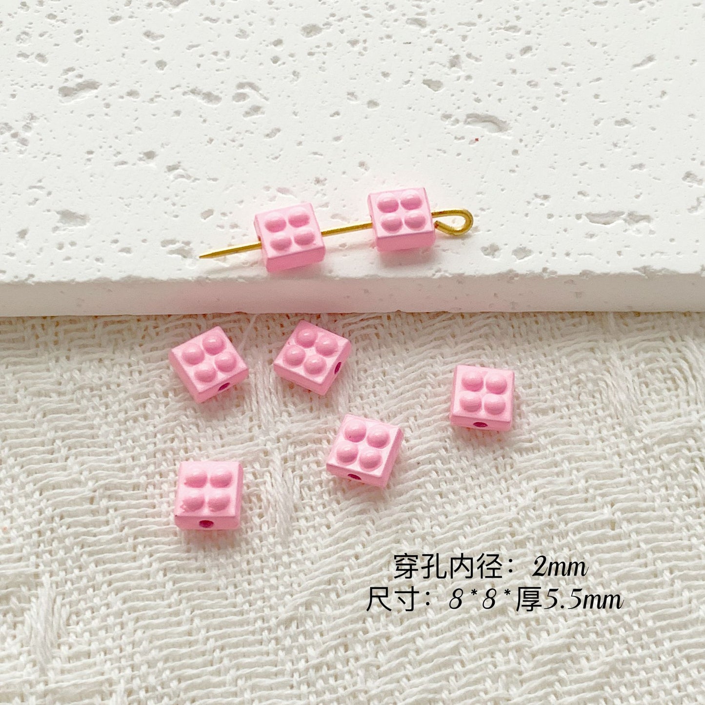Chair and Jigsaw Metal Beads Painted Colorful Glossy 20pcs 7