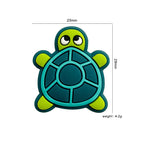 Silicone Focal Beads Turtle Layered Shell Detail 20pcs