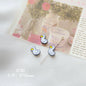 Silicone Focal Beads Sassy Barbie Style Baking Painted Alloy Black Pink 8
