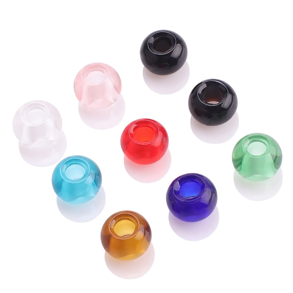 Glass Spacer Beads 14mm Colorful Smooth Large Hole 20pcs 5