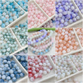 Czech Glass Beads Round 8mm Ink Painting Gradient Pastel 100pcs