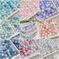 Czech Glass Beads Round 8mm Ink Painting Gradient Pastel 100pcs