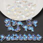 Plating 3D Dolphin Glass Beads 11x16mm Iridescent Colors 30pcs 20