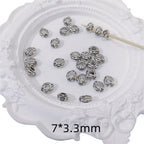 Alloy Flower Spacer Beads 7mm Symmetrical Tibetan Style 150pcs 5