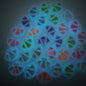 Glow Scallop Acrylic Beads 24mm Pastel Luminescent 50pcs 2