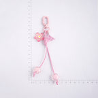 Pink Cherry Blossom Acrylic Flower Keychain 2pcs 4