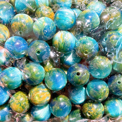 Milky Way Resin Beads 16mm Gradient Multicolor 100pcs 7
