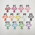 Spray Painted Bat Wing Zinc Alloy Swivel Keychain Clasps 10pcs 6