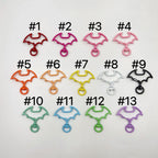 Spray Painted Bat Wing Zinc Alloy Swivel Keychain Clasps 10pcs 6