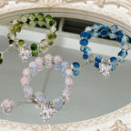 Crackle Glass Beads Round 10mm Transparent Mixed Colors 50pcs 4