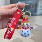 Silicone Christmas Elk Snowman Keychain Colorful Holiday Characters 14