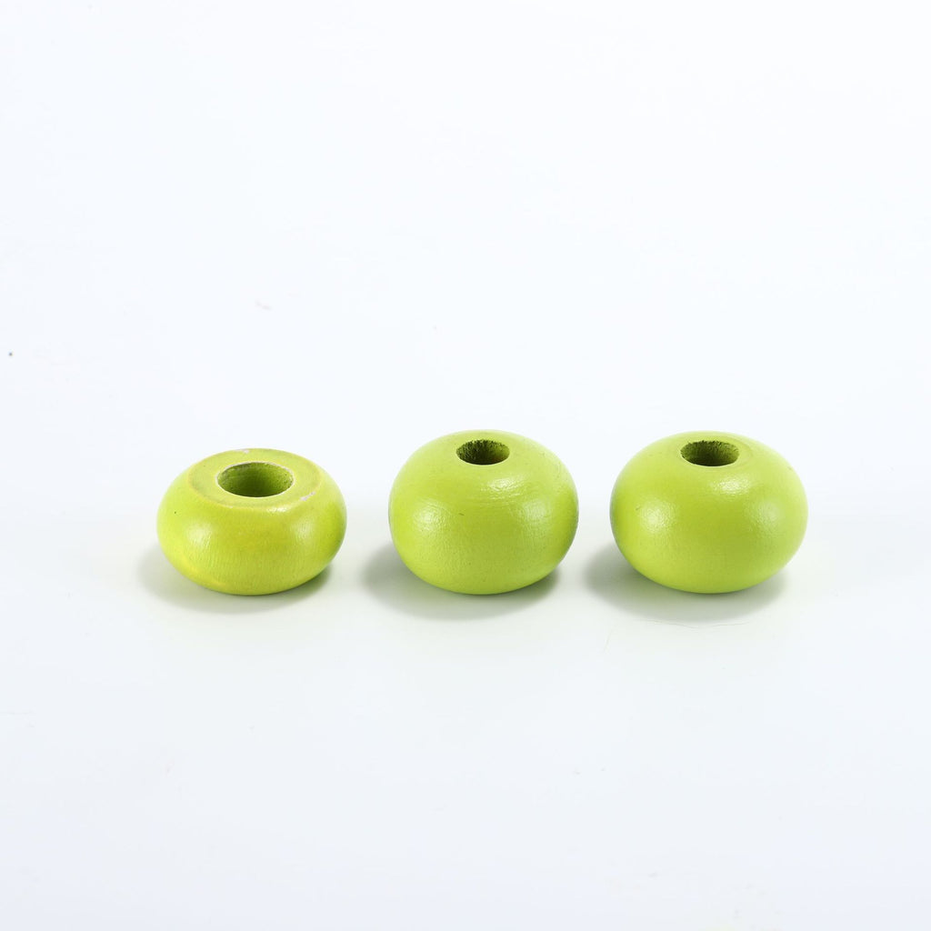 Wood Round Spacer Beads 15-28mm Multi-Color Abacus Style 50pcs 3