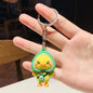 Silicone Fruit Theme Cartoon Duck Keychain Vibrant Colors 13