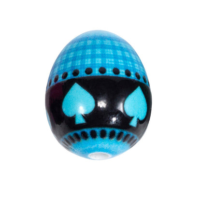 Easter Heart Egg Acrylic Beads 20mm Plaid Pattern 10pcs 8