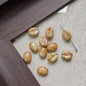 Vintage Czech Coffee Bean Lampwork Glass Beads 8x11mm 10pcs 29