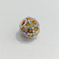 Rhinestone Bubblegum Beads 18mm Chain Enlaced Mixed Colors 4pcs 15