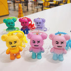 Creative Resin Cartoon Gradient Bear Keychain Metal Material 2