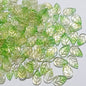 Czech Glass Beads Leaf 18mm Dark Blue Gradient Gold Shimmer 100pcs 18
