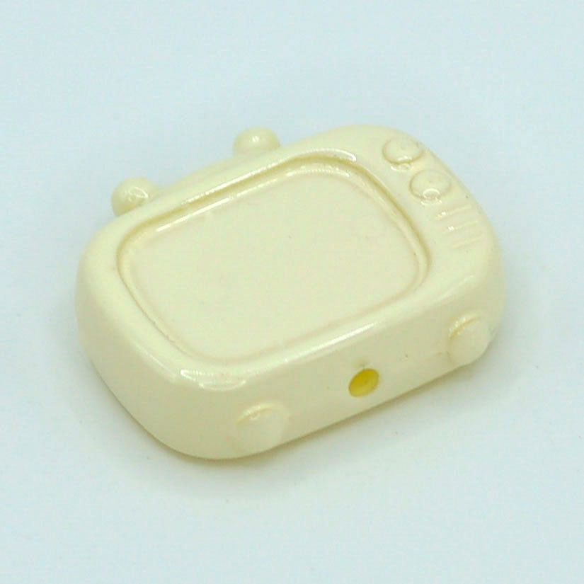 Painted TV Acrylic Beads 29mm Glossy Baked Finish 10pcs 6