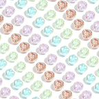 Transparent Color Plated Acrylic Beads 15mm Round 10pcs