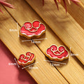 Cloud Metal Beads 14*9 12*8 10*6mm Enamel Alloy 100pcs 5