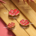 Cloud Metal Beads 14*9 12*8 10*6mm Enamel Alloy 100pcs 5