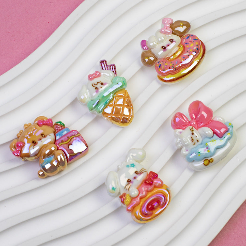 Dessert Cat Series Resin Beads Whimsical Mixed Shapes 20pcs 3
