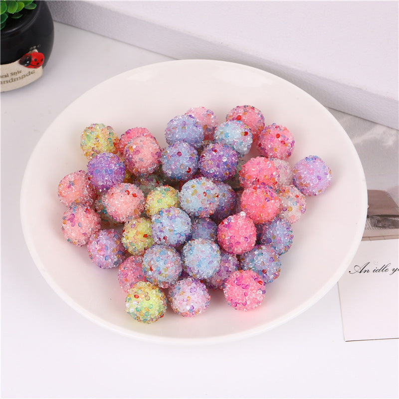 Confetti Bubblegum Beads 16mm Sweet Style Pastel Resin 10pcs 6