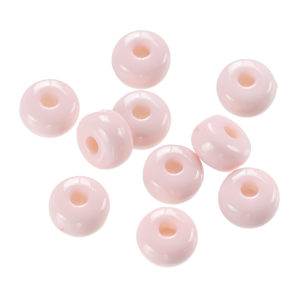 Acrylic Oblate Spacer Beads 4x7mm Baking Painted 100pcs 14