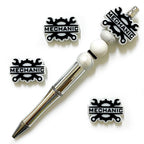 Silicone Focal Beads Technician Maintenance Black On White Mechanic Graphic 20pcs 4