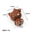 Maillard Color Hello Kitty Acrylic Beads 19mm Glossy Coffee Tones 50pcs 3