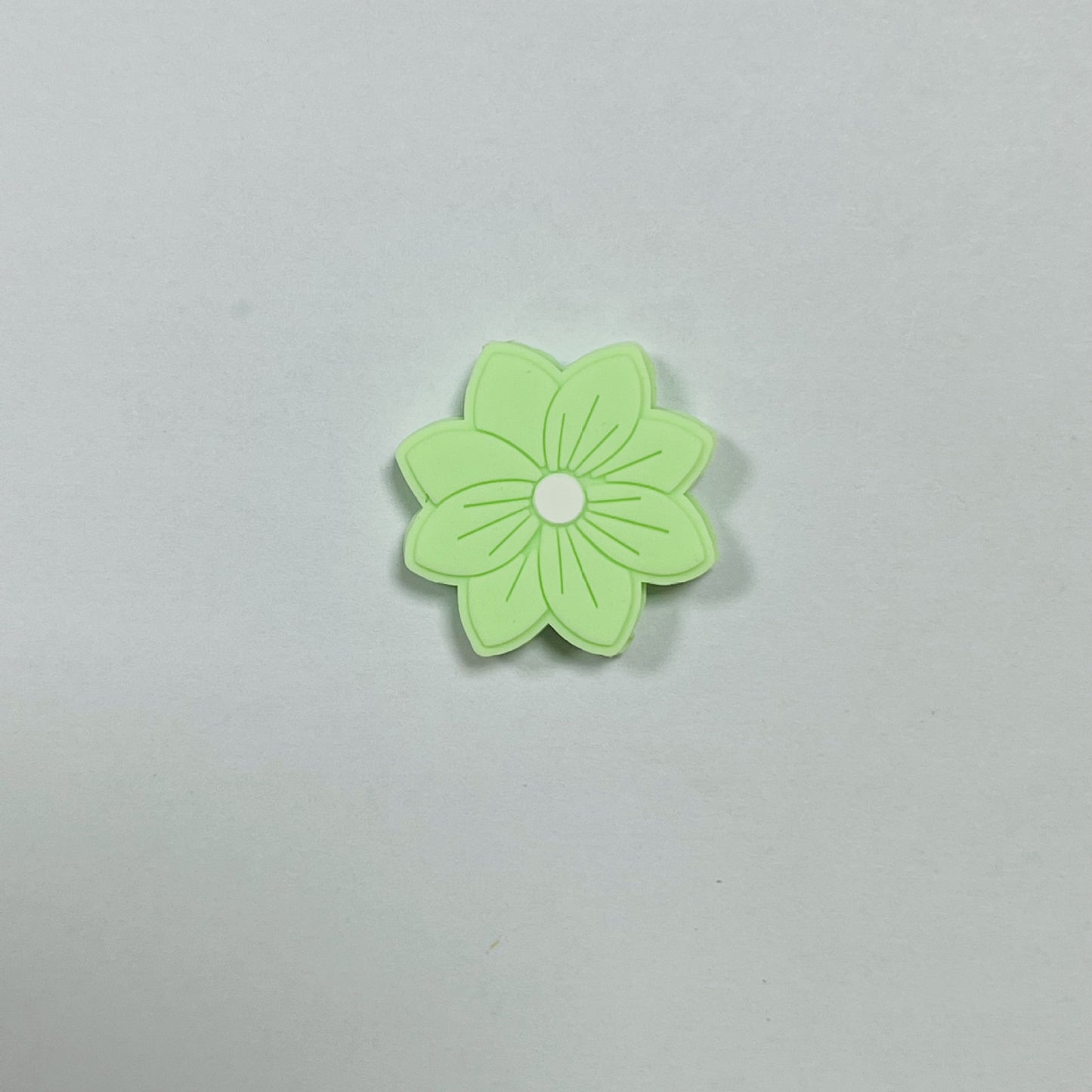 Silicone Focal Beads Flower Macaron Color Etched Petal Design 20pcs 6