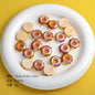 Plating Caramel-Glazed Donut Resin Beads 18mm 10pcs 8