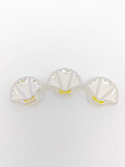 Glow Scallop Acrylic Beads 24mm Pastel Luminescent 50pcs 19