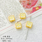 Heart Cube Metal Beads 9mm Enamel Painted Alloy 10pcs 5
