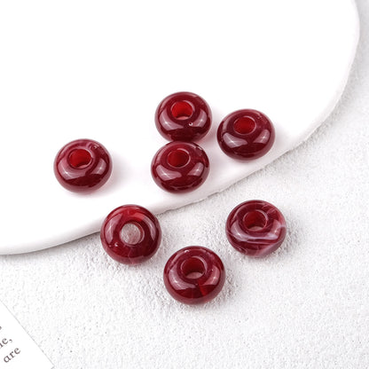 Acrylic Round Spacer Beads 14mm Antique Blooming Ink 50pcs 13