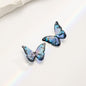 Gradient Color Butterfly Resin Beads 24mm Pastel with Gold Flakes 1pc 3