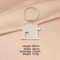 Creative Stainless Steel House Shape Keychain Silver Gold Rose Gold 6