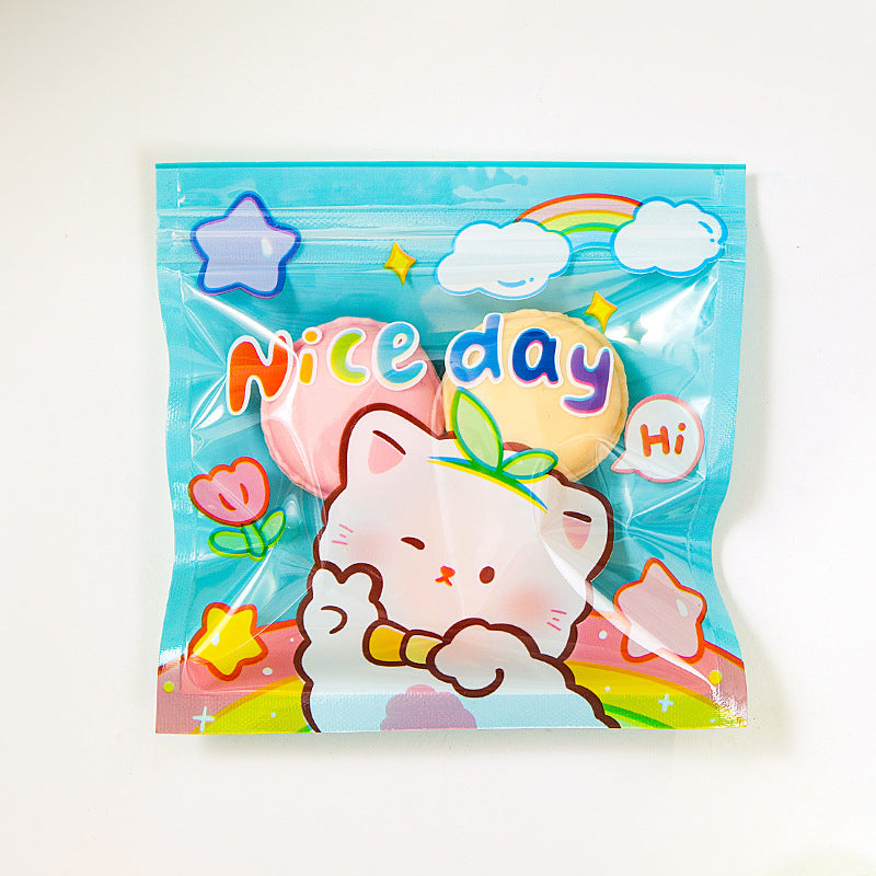 Top Seal Zip Lock Bags 13.5cm Pastel Animal Pattern 10pcs 13