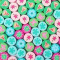 Flower Butterfly Clay Beads 10mm Colorful Polymer 100pcs